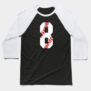 Baseball Number 8 #8 Baseball Shirt Jersey Favorite Player Biggest Fan Baseball T-Shirt
